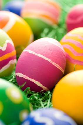 Rough stroked easter eggs